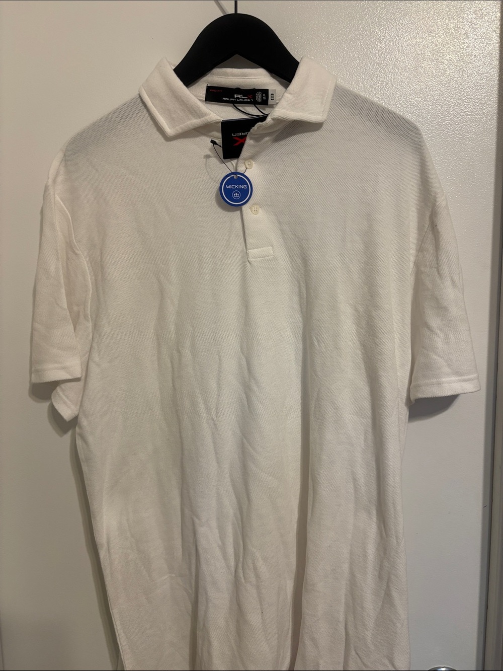 RLX Ralph Lauren Men's White Polo Shirt - Classic Short Sleeve